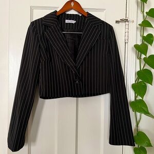 Striped Cropped Blazer